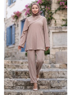 Hafsa Mina Pelerinli Ikili Takım Vizon HM2936