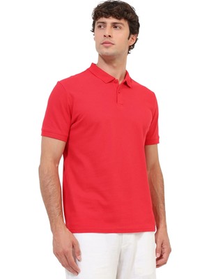Kinetix MB Pam 12SN328 Kırmızı Erkek Polo Yaka Kısa Kol T-Shirt