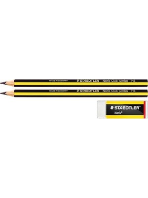 Vavis 119 Noris Clup Jumbo Kurşun Kalem Hb (2 Adet) & 526 N20 Noris Silgi
