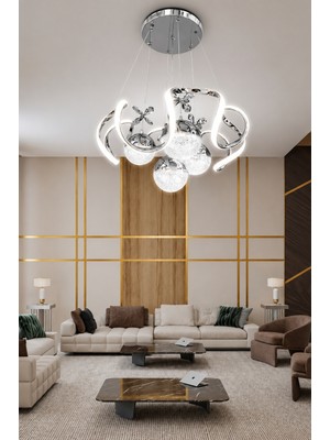 Nord Light 4 Toplu 3 Renk Ledli Avize Krom NL-1002