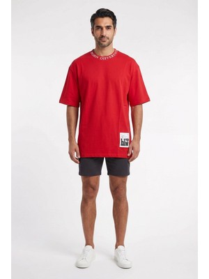 Blow Up Future Gen Born Kırmızı Oversize Erkek T-Shirt 142120