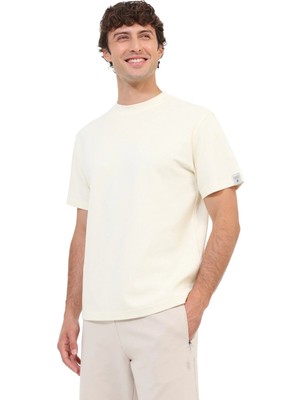Lumberjack MB Dover 11BS102 Ekru Erkek Kısa Kol T-Shirt