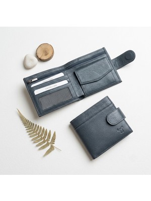 Passtell %100 Hakiki Deri Bozuk Paralı Mıknatıs Kapamalı Fermuarlı Orta Boy Erkek Cüzdan