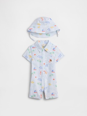 Gap Bebek Açık Mavi Two-Piece Brannan Bear Outfit Set