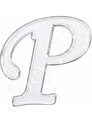 BeySüS Pleksi Harf 4 cm Gümüş P 4 cm