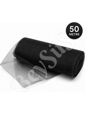 BeySüS Süsleme Tülü Siyah Kristal Tül 50 M