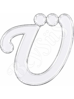 BeySüS Pleksi Harf 4 cm Gümüş Ü 4 cm