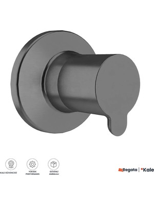 Kale D100 Mat Gri Ankastre 90° Stop Valf