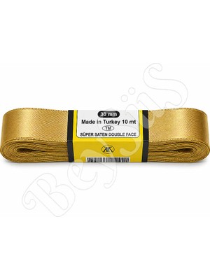 BeySüS Saten Kurdele 30 mm Gold