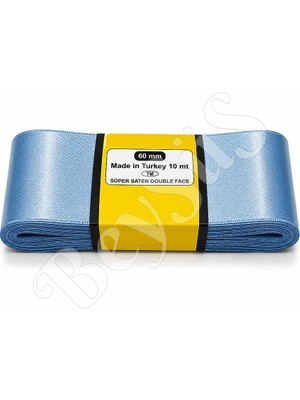 BeySüS Saten Kurdele 60 mm Mavi