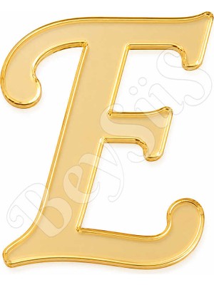 BeySüS Pleksi Harf 4 cm Gold E 4 cm
