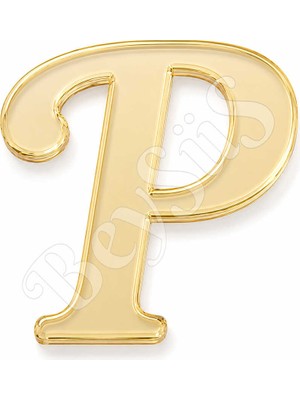BeySüS Pleksi Harf 4 cm Gold P 4 cm
