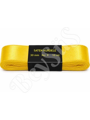BeySüS Saten Kurdele 30 mm Sarı