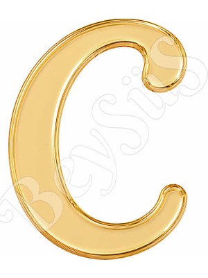 BeySüS Pleksi Harf 4 cm Gold C 4 cm