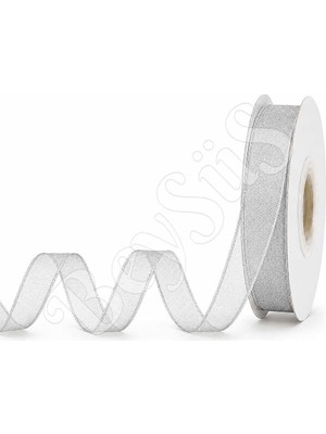 BeySüS Organze Kurdele 10 mm Gümüş