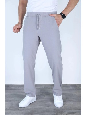 Myrab Denim Baggy Keten Pantolon Jogger Gri