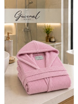 Güvenal Vibe | Kapüşonlu Pamuklu Unisex Bornoz | Genç Bornozu | Erkek Havlu Bornoz | Kadın Havlu Bornoz | Sabahlık - 1 Adet