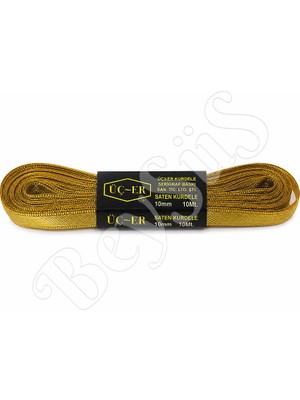 BeySüS Saten Kurdele 10 mm Gold