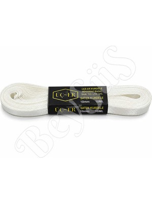 BeySüS Saten Kurdele 10 mm Beyaz