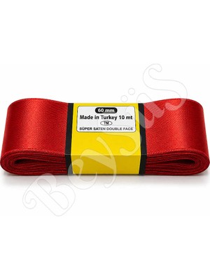 BeySüS Saten Kurdele 60 mm Kırmızı