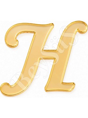 BeySüS Pleksi Harf 4 cm Gold H 4 cm