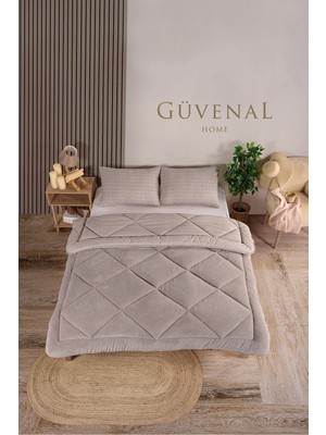 Güvenal Elite Wellsoft Battal Boy Çift Taraflı Yastık Kılıflı Lüx Yorgan Seti | Yorgan | Uyku Seti | Çeyiz