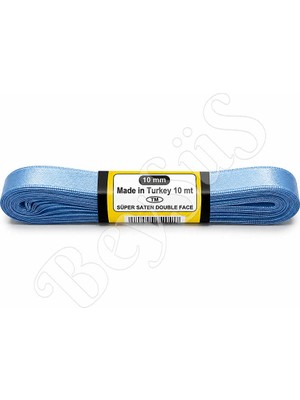 BeySüS Saten Kurdele 10 mm Mavi