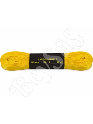BeySüS Saten Kurdele 10 mm Sarı