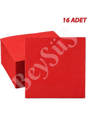 BeySüS Parti Peçete 16lı Kırmızı