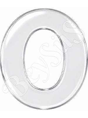 BeySüS Pleksi Harf 4 cm Gümüş O 4 cm