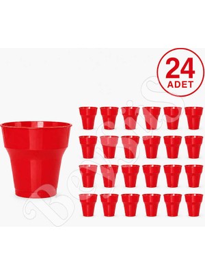 BeySüS Parti Plastik Bardak 24LÜ Kırmızı