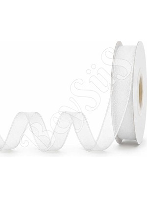 BeySüS Organze Kurdele 10 mm Beyaz