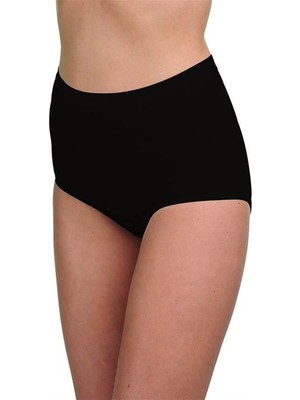 Coton House Blackspade 1314 Bayan Essential Yüksek Bel Büyük Beden Siyah Slip Külot
