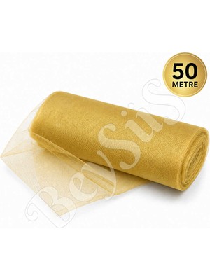 BeySüS Süsleme Tülü Gold Kristal Tül 50 M