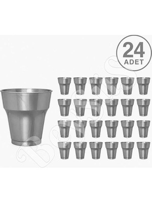 BeySüS Parti Plastik Bardak 24LÜ Gümüş