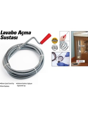 Aesco Lavabo ve Gider Boruları Açacağı - Lavabo Açma Sustası - 5metre