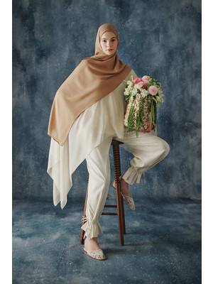 Fresh Scarfs X DeFacto Premium Latte Keten Şal I1758AX26SM