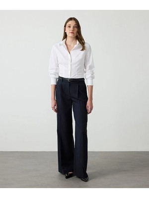 Miss İpekyol Yün Içerikli Çizgili Pantolon IW6260003108015