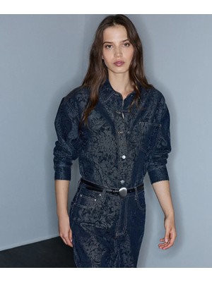 İpekyol Denim Görünümlü Gömlek Ceket IW6260148015AC7