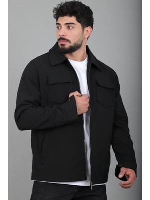 Stil Kombin Bez Ayağı Dokuma Yakalı Kapaklı Mevsimlik Mont Pldp 3035_60397