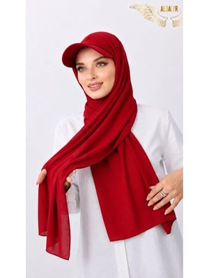 ALDAIYR Şapkalı Boneli Hazır Şal Hijab Sandy