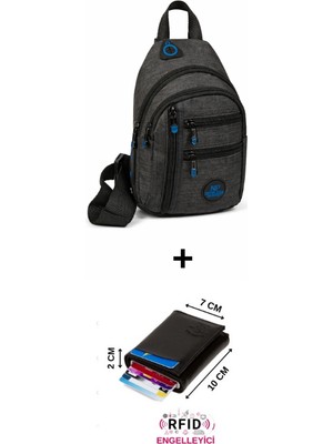 Sannora Bags Unisex Su Geçirmez Çapraz Askılı Çanta Bel Omuz ve Göğüs Çanta Günlük Bodybag ve Kartlıkcüzdan