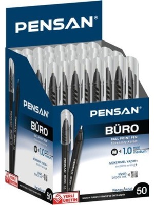 Pensan Büro Siyah Tükenmez Kalem Ince Uçlu 50'li Pk