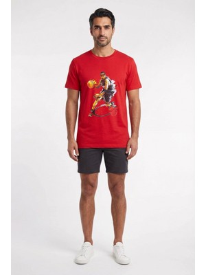 Usa Future Gen Allen Kırmızı Dar Kalıp Erkek T-Shirt 142068