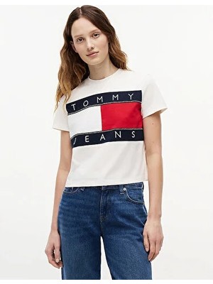 Tommy Hilfiger Tjw Kadın Regular Flag S/s T-Shirt