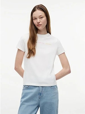 Tommy Hilfiger Tjw Kadın Regular Repeat Wash T-Shirt