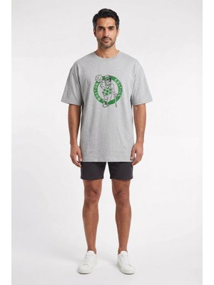 Lixa Future Gen Celtic Gri Oversize Erkek T-Shirt 142102