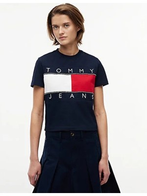 Tommy Hilfiger Tjw Kadın Regular Flag S/s T-Shirt