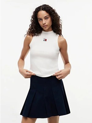 Tommy Hilfiger Tjw Kadın Slim Badge Rib Mock Üst