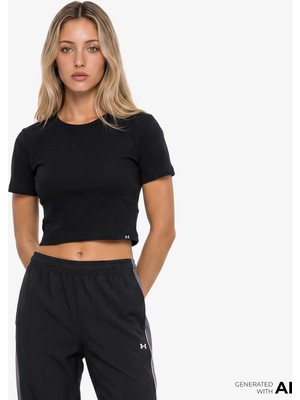 Under Armour Rival Rib Baby Kadın Siyah T-SHIRT.001